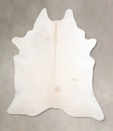 Ivory with Beige XX-Large Brazilian Cowhide Rug 7'11"H x 7'0"W #A47061 by Hudson Hides