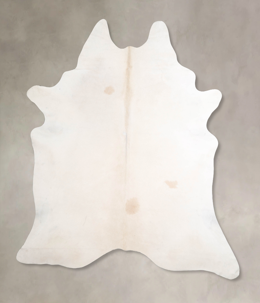 Ivory with Beige XX-Large Brazilian Cowhide Rug 7'11"H x 7'0"W #A47061 by Hudson Hides