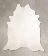 Ivory with Beige XX-Large Brazilian Cowhide Rug 8'0"H x 7'6"W #A47062 by Hudson Hides