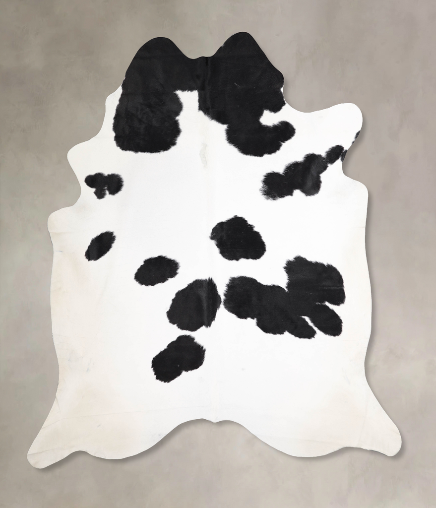 Black and White XX-Large Brazilian Cowhide Rug 8'3"H x 7'9"W #A47064 by Hudson Hides