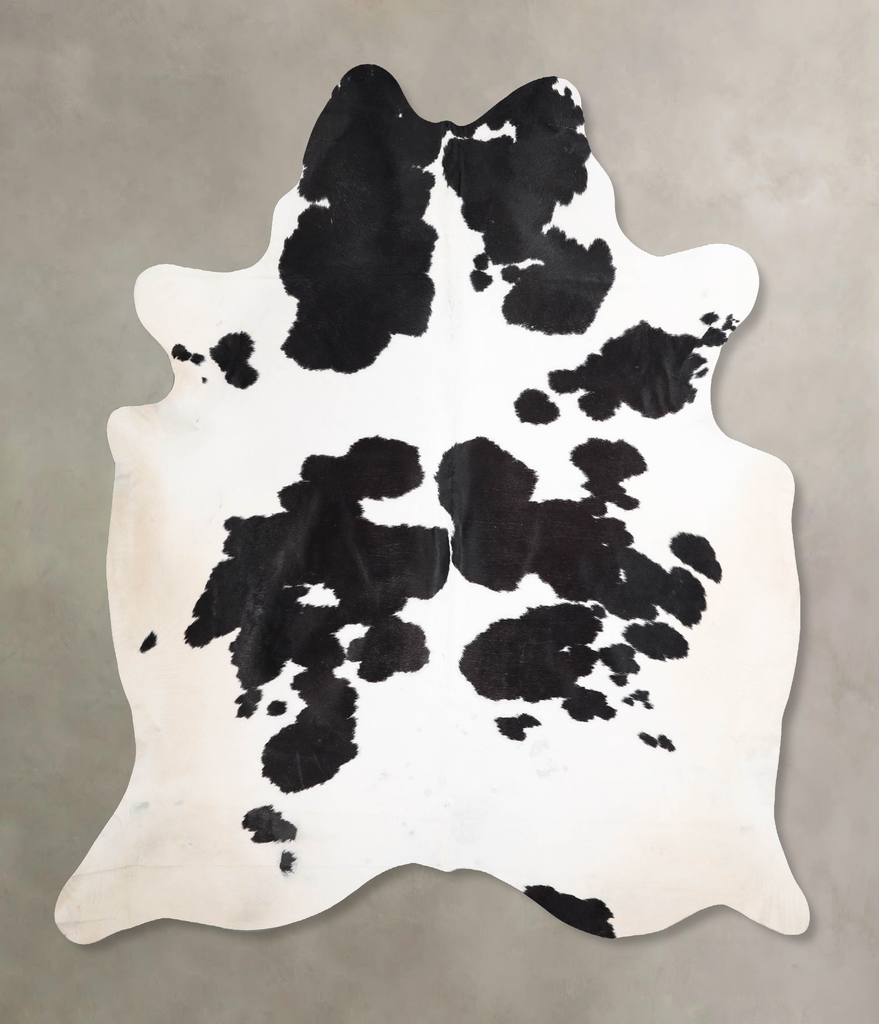 Black and White XX-Large Brazilian Cowhide Rug 7'7"H x 7'3"W #A47066 by Hudson Hides