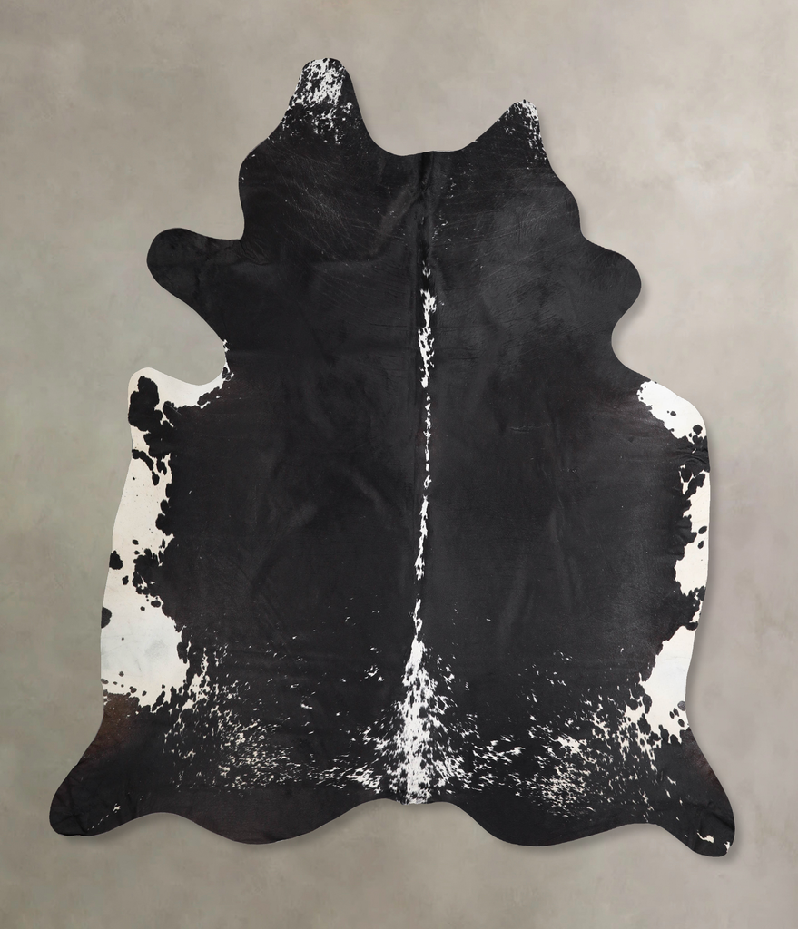 Black and White XX-Large Brazilian Cowhide Rug 7'9"H x 7'3"W #A47067 by Hudson Hides