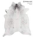 Salt and Pepper Black X-Large Brazilian Cowhide Rug 7'4"H x 5'11"W #A4707 by Hudson Hides