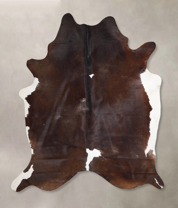 Chocolate and White XX-Large Brazilian Cowhide Rug 8'0"H x 6'8"W #A47077 by Hudson Hides