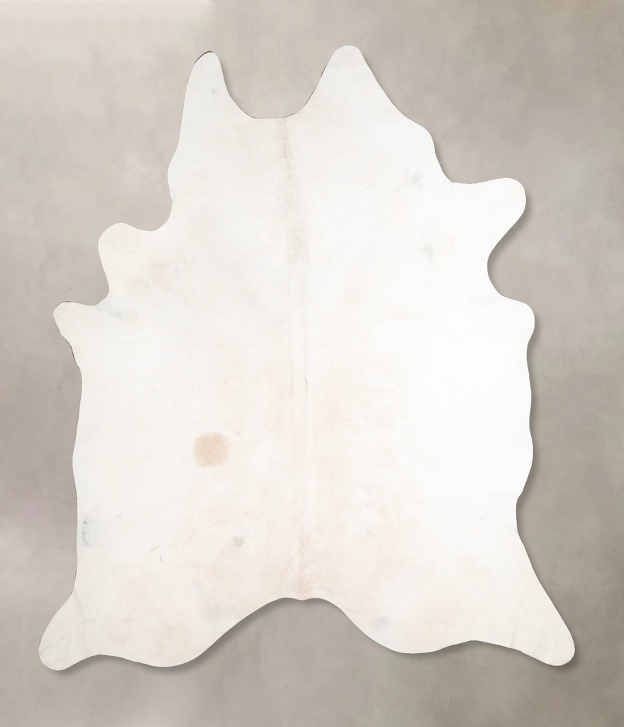 Ivory with Beige XX-Large Brazilian Cowhide Rug 8'8"H x 7'5"W #A47078 by Hudson Hides