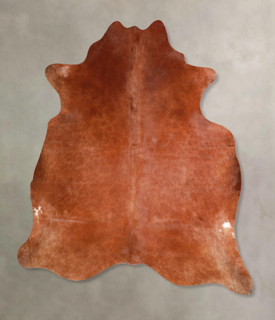 Solid Brown X-Large Brazilian Cowhide Rug 6'8"H x 6'6"W #A47080 by Hudson Hides