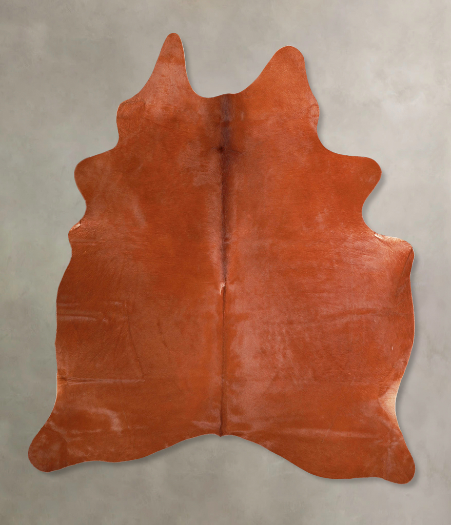 Solid Brown X-Large Brazilian Cowhide Rug 7'0"H x 5'9"W #A47082 by Hudson Hides