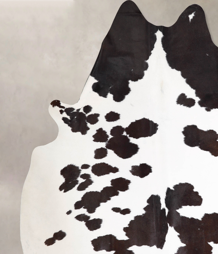 Black and White XX-Large Brazilian Cowhide Rug 8'1"H x 7'4"W #A47089 by Hudson Hides