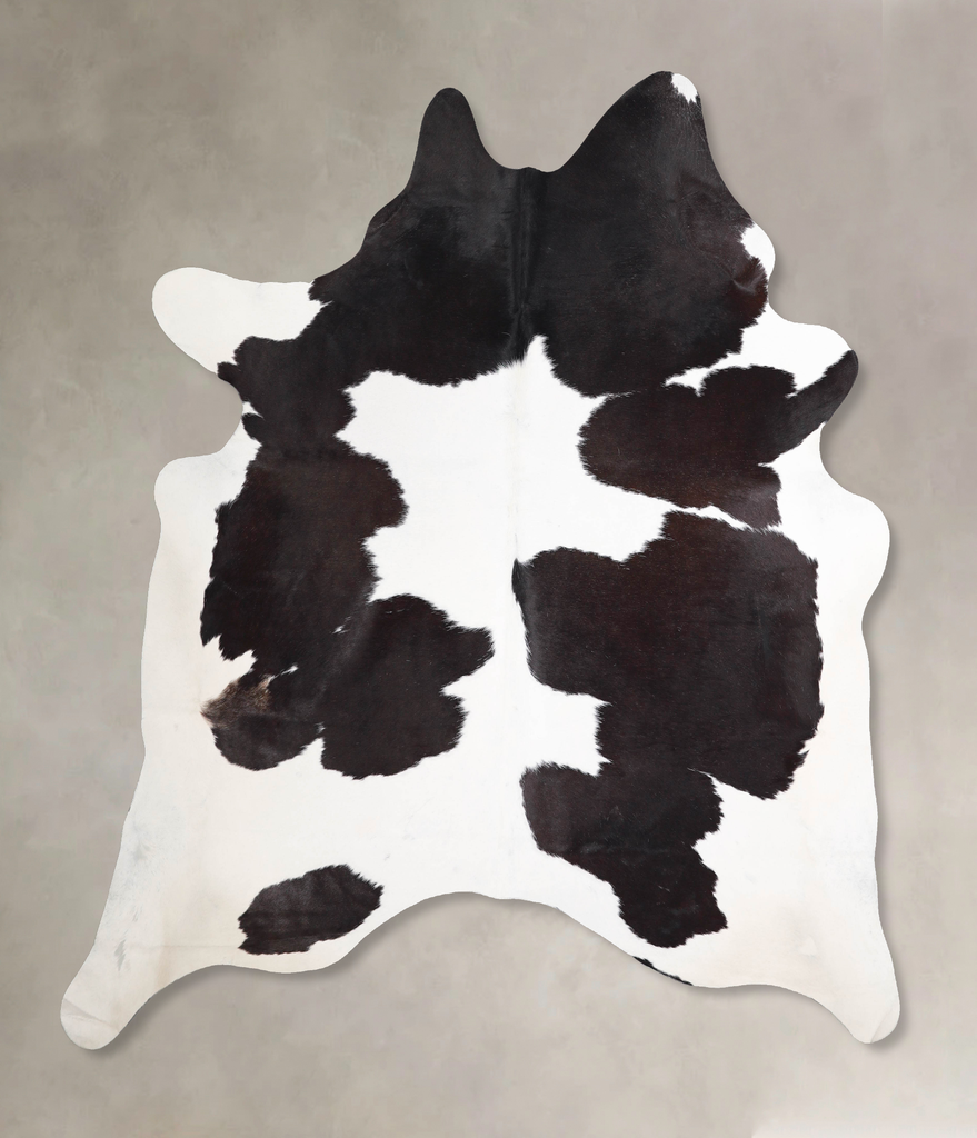 Black and White X-Large Brazilian Cowhide Rug 7'5"H x 6'8"W #A47098 by Hudson Hides