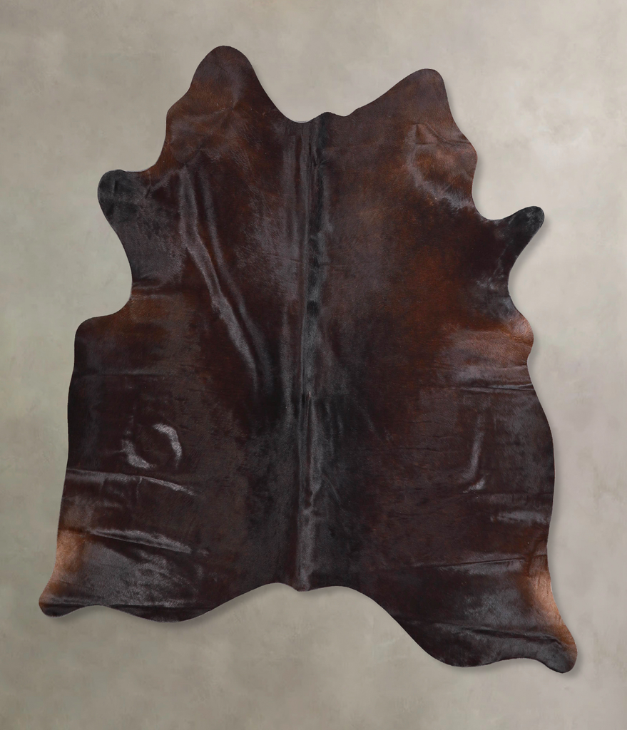 Chocolate Large Brazilian Cowhide Rug 5'10"H x 5'7"W #A47109 by Hudson Hides
