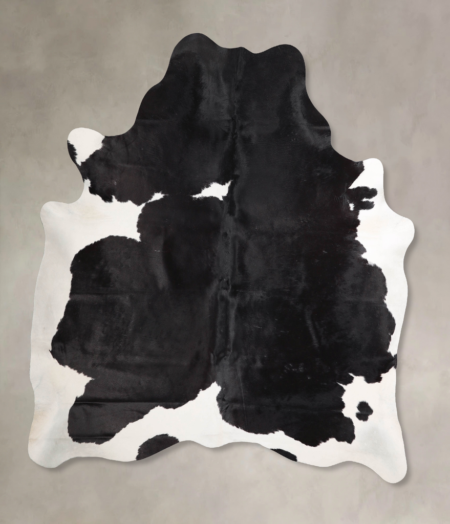 Black and White X-Large Brazilian Cowhide Rug 7'1"H x 6'0"W #A47114 by Hudson Hides