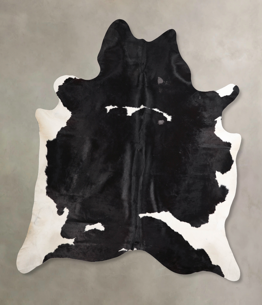 Black and White XX-Large Brazilian Cowhide Rug 8'2"H x 7'0"W #A47120 by Hudson Hides