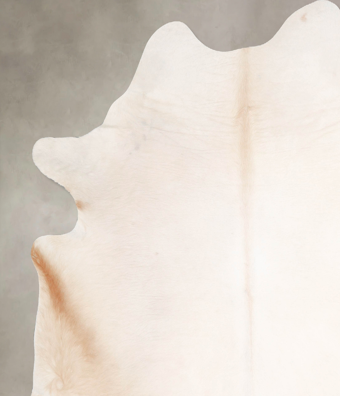 Ivory with Beige X-Large Brazilian Cowhide Rug 7'4"H x 6'10"W #A47124 