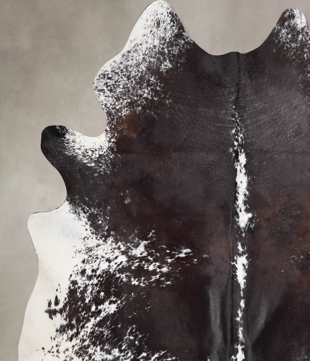Salt and Pepper Black XX-Large Brazilian Cowhide Rug 7'6"H x 6'10"W #A