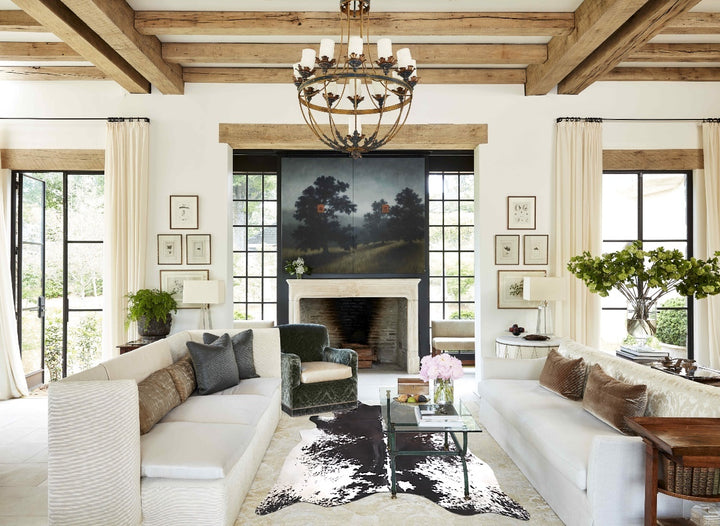 Salt and Pepper Black XX-Large Brazilian Cowhide Rug 7'6"H x 6'10"W #A47128 by Hudson Hides