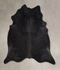 Solid Black XX-Large Brazilian Cowhide Rug 7'9