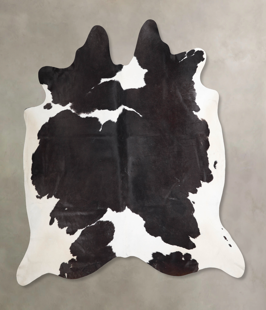 Black and White XX-Large Brazilian Cowhide Rug 7'3"H x 7'7"W #A47141 by Hudson Hides