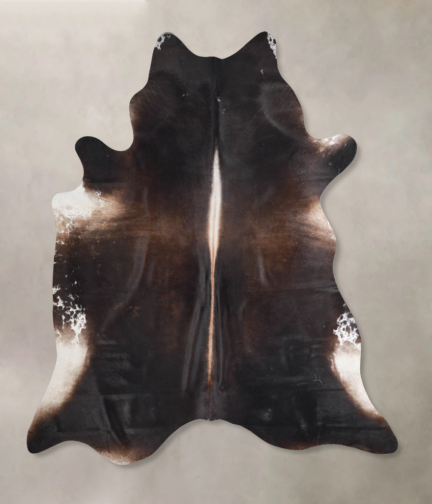 Chocolate X-Large Brazilian Cowhide Rug 7'0"H x 6'2"W #A47160 by Hudson Hides