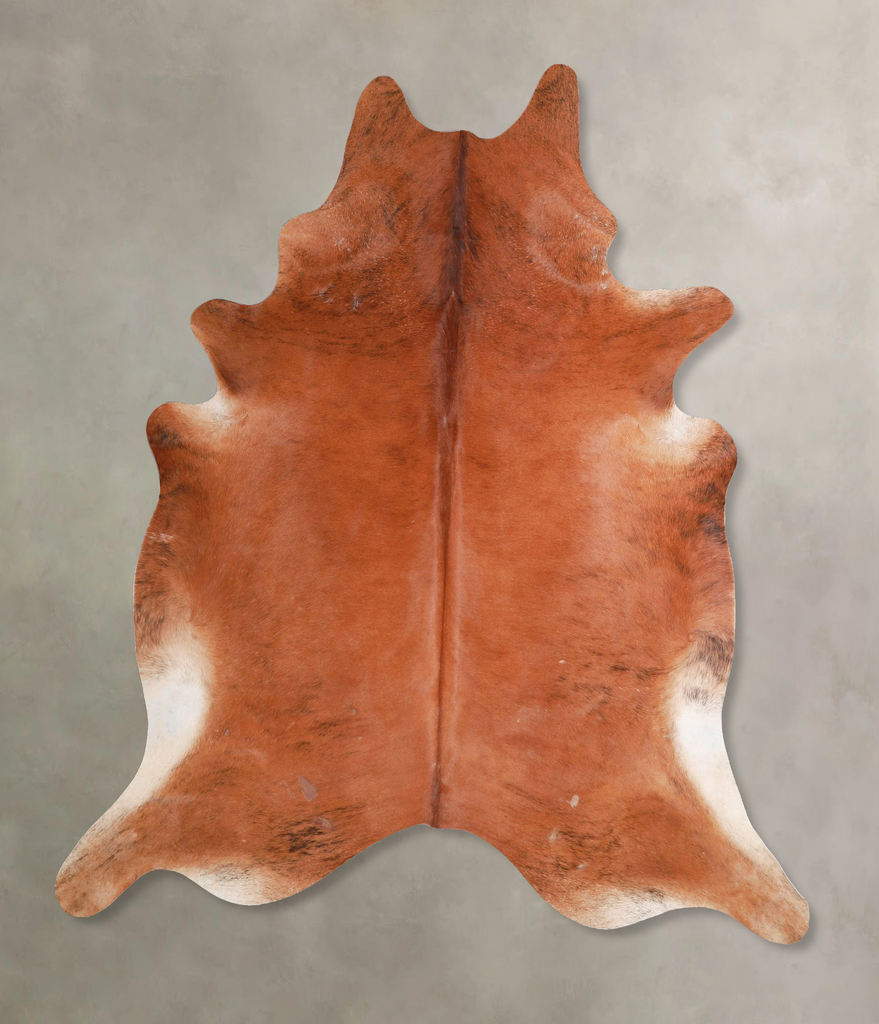 Solid Brown X-Large Brazilian Cowhide Rug 7'0"H x 6'6"W #A47162 by Hudson Hides
