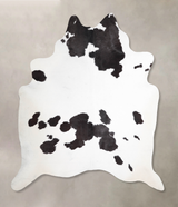 Black and White XX-Large Brazilian Cowhide Rug 7'9"H x 7'1"W #A47169 by Hudson Hides
