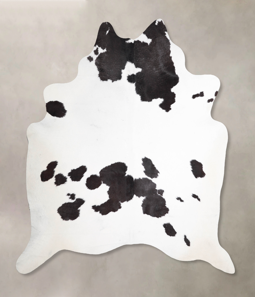 Black and White XX-Large Brazilian Cowhide Rug 7'9"H x 7'1"W #A47169 by Hudson Hides