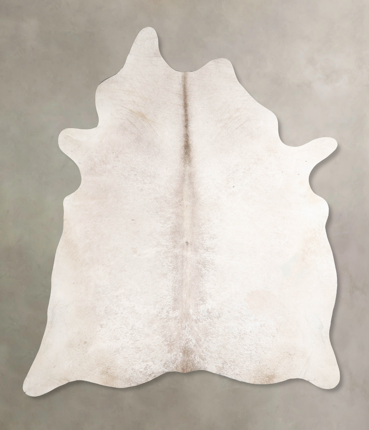 Ivory with Beige XX-Large Brazilian Cowhide Rug 8'1"H x 6'4"W #A47178 by Hudson Hides
