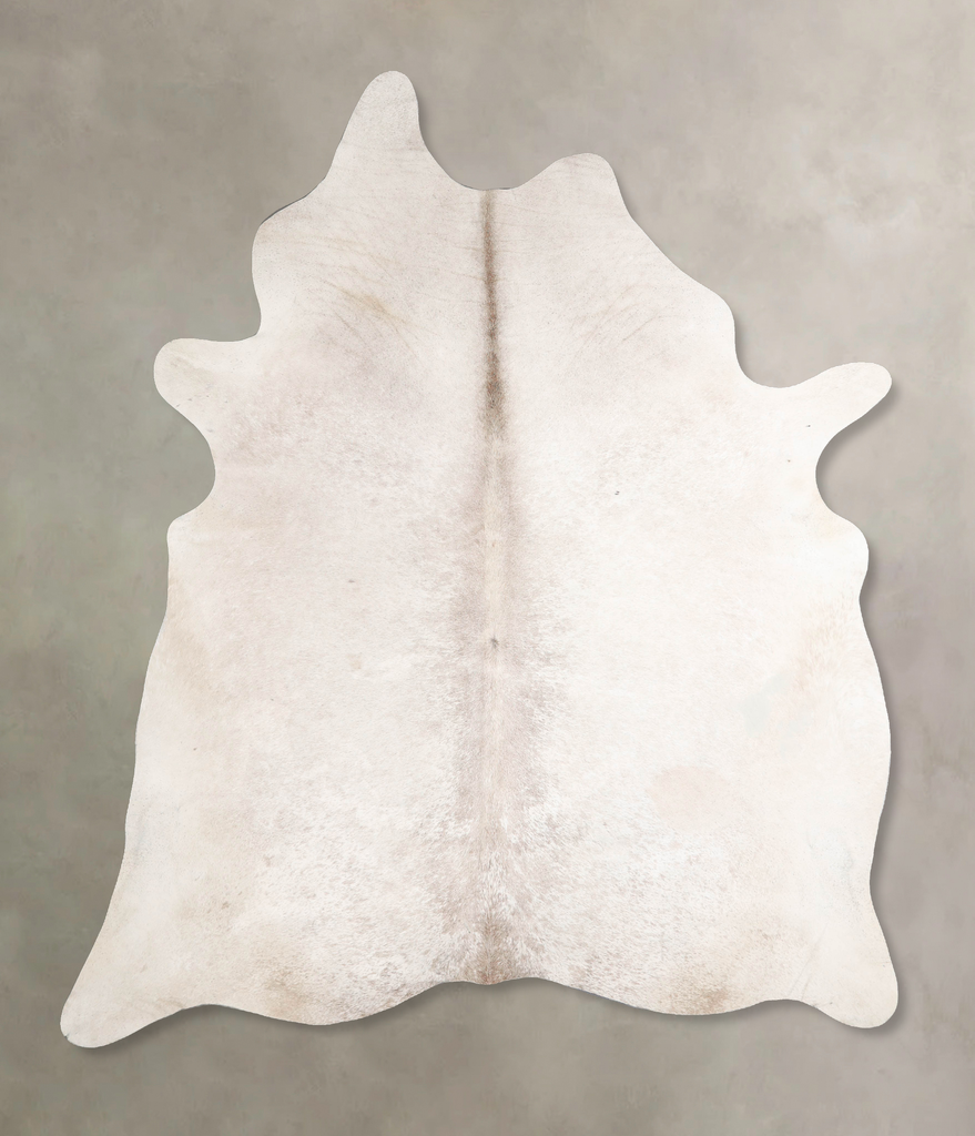 Ivory with Beige XX-Large Brazilian Cowhide Rug 8'1"H x 6'4"W #A47178 by Hudson Hides