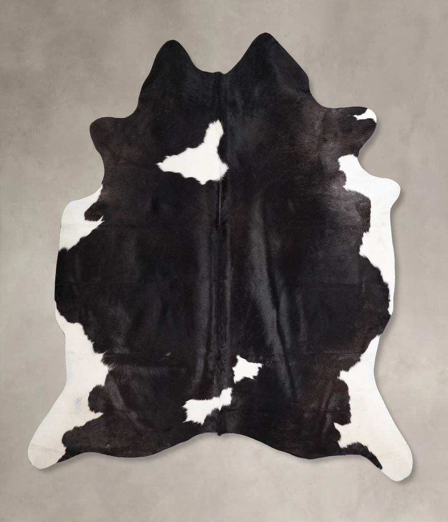Black and White XX-Large Brazilian Cowhide Rug 7'6"H x 6'8"W #A47181 by Hudson Hides