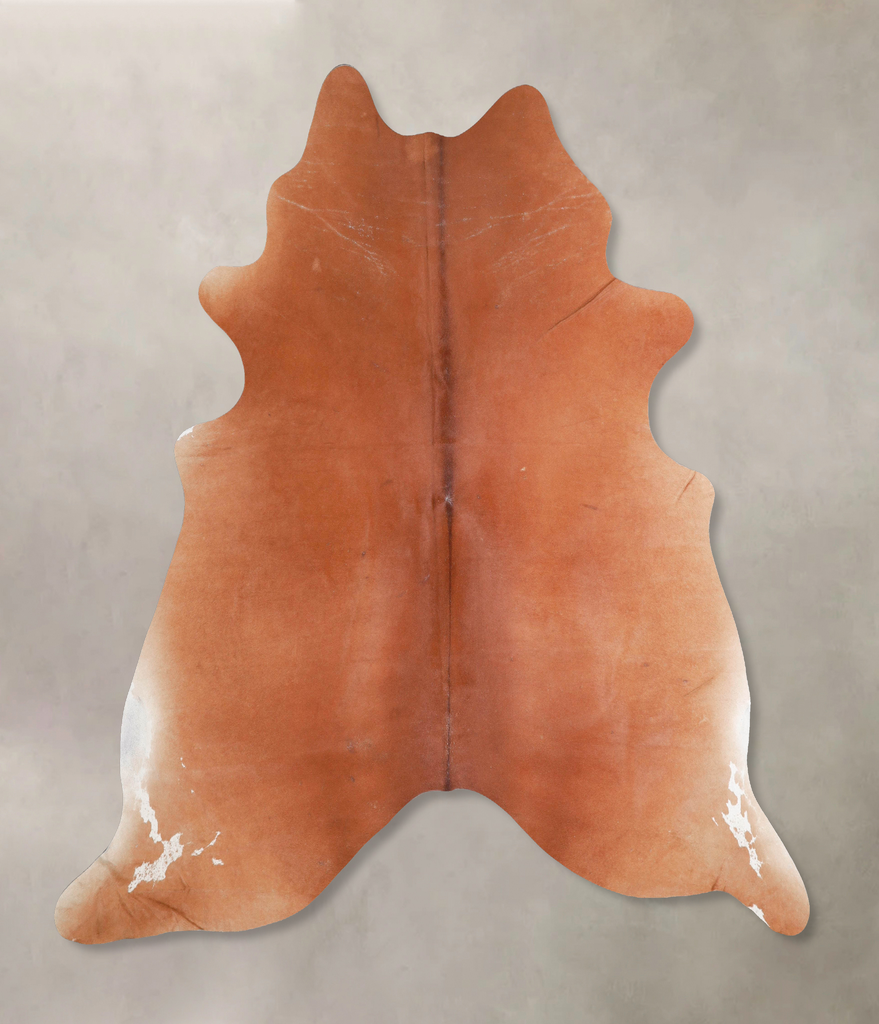 Solid Brown X-Large Brazilian Cowhide Rug 7'3"H x 6'10"W #A47183 by Hudson Hides
