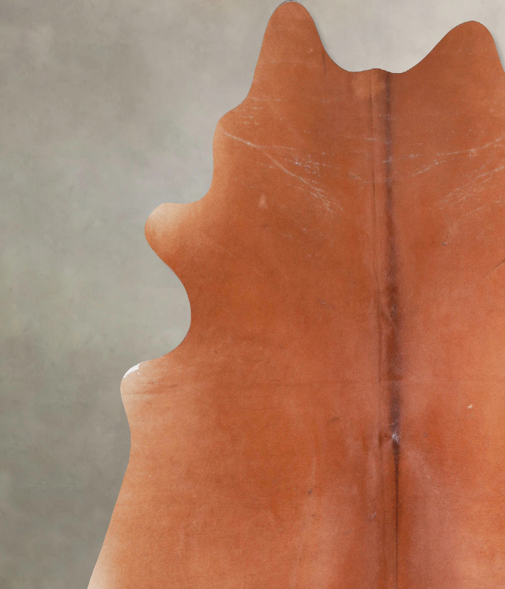 Solid Brown X-Large Brazilian Cowhide Rug 7'3"H x 6'10"W #A47183 by Hudson Hides