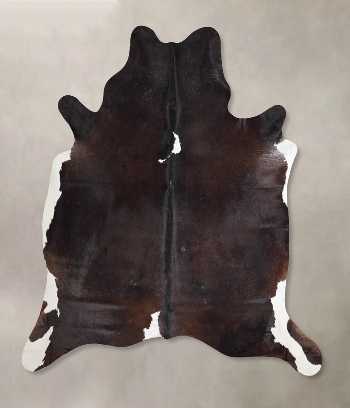 Chocolate and White XX-Large Brazilian Cowhide Rug 7'9"H x 7'1"W #A47185 by Hudson Hides