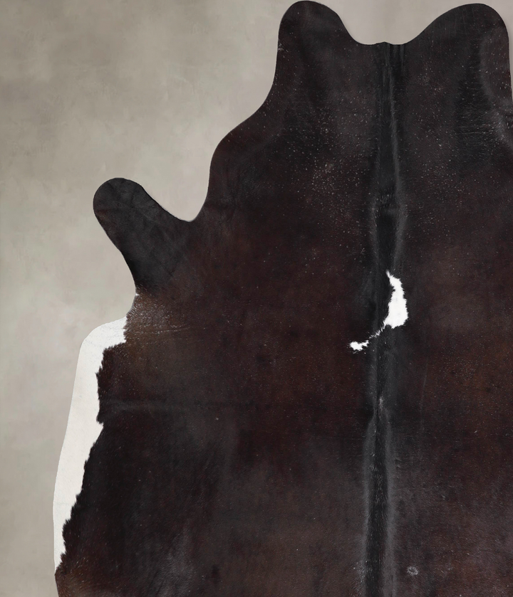 Chocolate and White XX-Large Brazilian Cowhide Rug 7'9"H x 7'1"W #A47185 by Hudson Hides