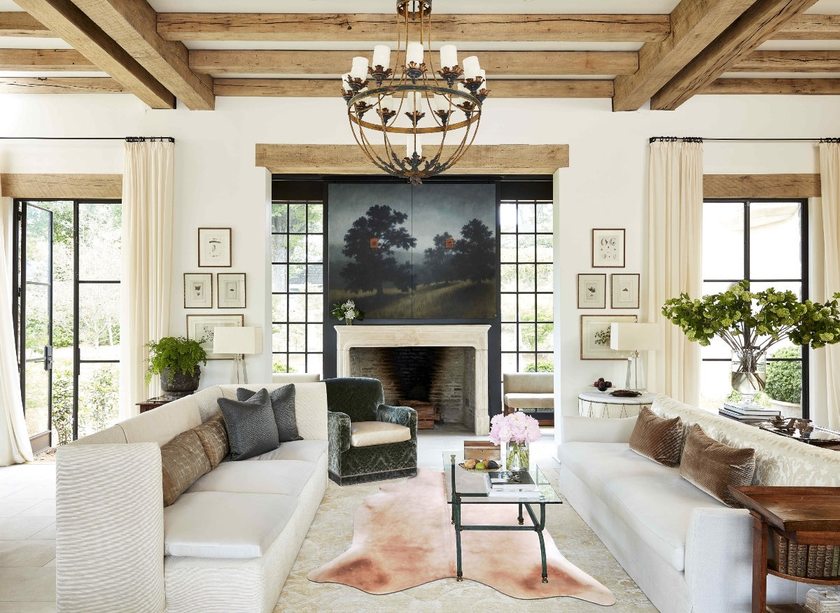 Champagne X-Large Brazilian Cowhide Rug 6'11"H x 6'4"W #A47193 by Hudson Hides