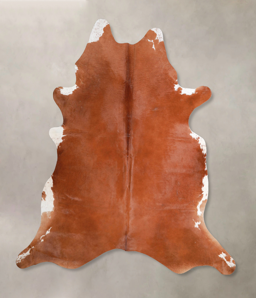 Solid Brown X-Large Brazilian Cowhide Rug 6'11"H x 6'7"W #A47194 by Hudson Hides