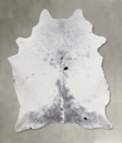 Black and White X-Large Brazilian Cowhide Rug 6'10"H x 5'11"W #A4721 by Hudson Hides