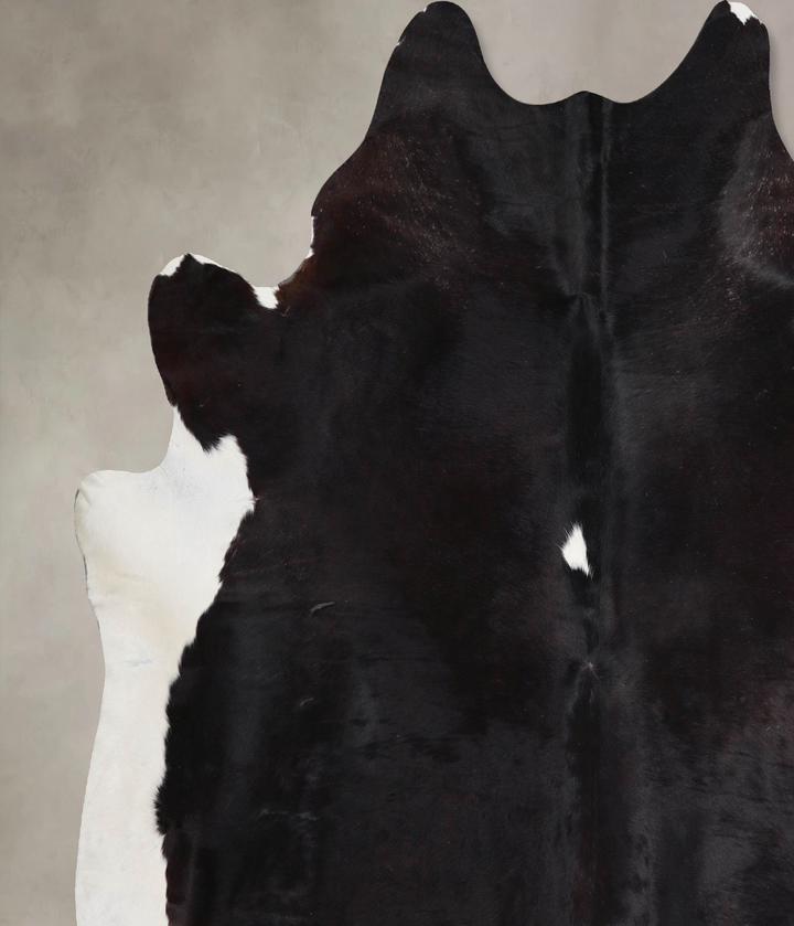 Black and White XX-Large Brazilian Cowhide Rug 7'8"H x 7'1"W #A47218 by Hudson Hides