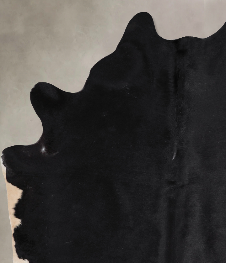 Solid Black X-Large Brazilian Cowhide Rug 7'5"H x 5'7"W #A47219 by Hudson Hides