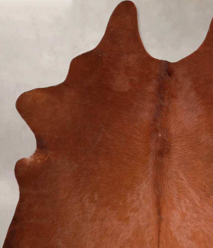 Solid Brown X-Large Brazilian Cowhide Rug 7'1"H x 6'2"W #A47220 by Hudson Hides