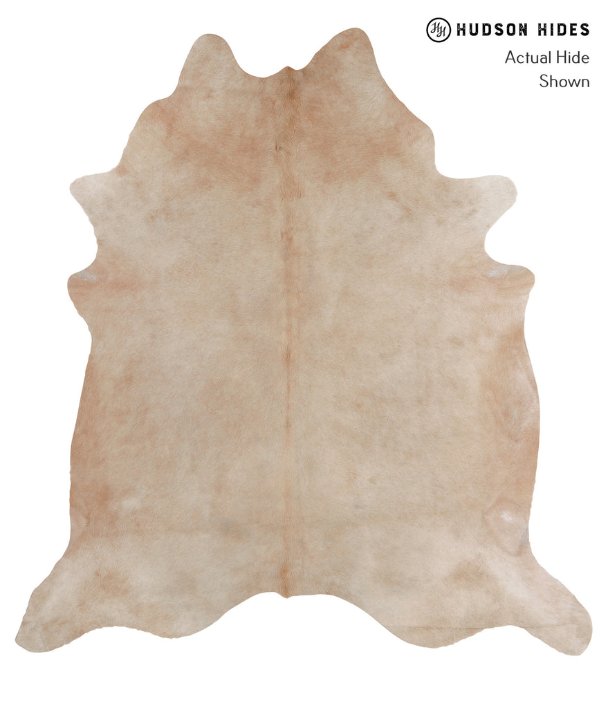 Beige XX-Large Brazilian Cowhide Rug 7'8"H x 7'1"W #A4723 by Hudson Hides