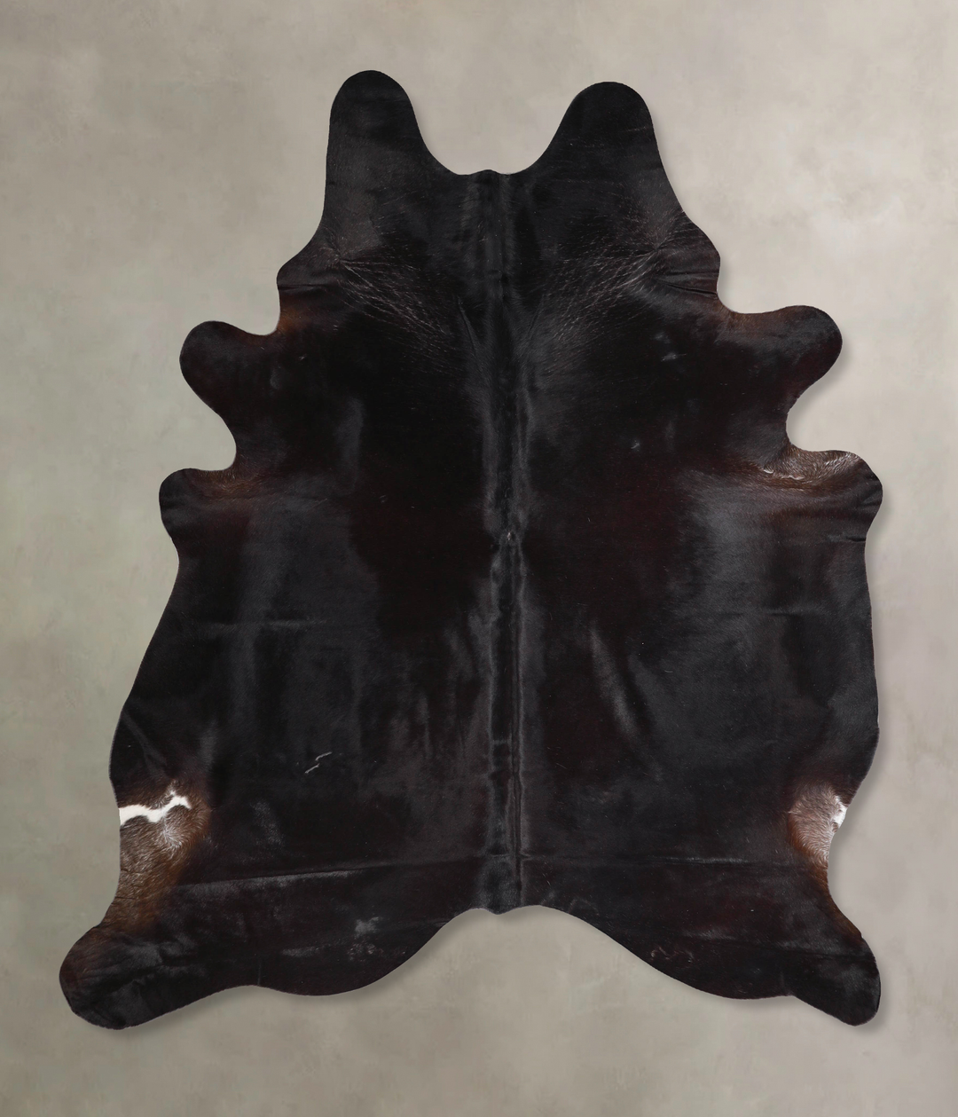 Solid Black X-Large Brazilian Cowhide Rug 7'8"H x 6'5"W #A47240 by Hud
