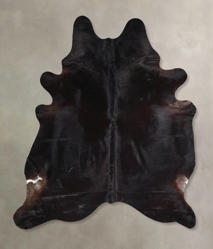 Solid Black X-Large Brazilian Cowhide Rug 7'8"H x 6'5"W #A47240 by Hudson Hides