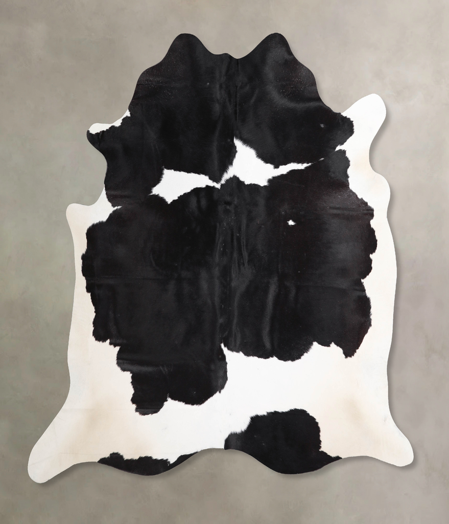Black and White X-Large Brazilian Cowhide Rug 6'6"H x 6'8"W #A47243 by Hudson Hides