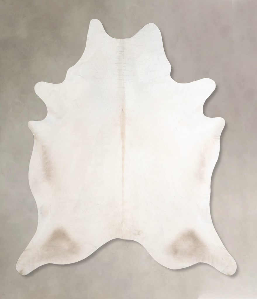 Ivory with Beige XX-Large Brazilian Cowhide Rug 8'5"H x 7'2"W #A47244 by Hudson Hides