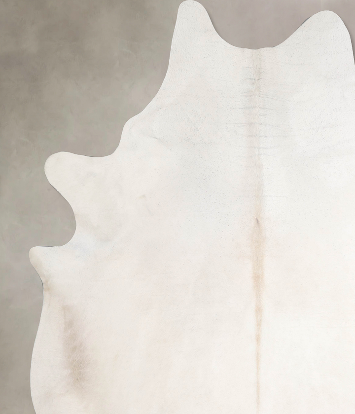 Ivory with Beige XX-Large Brazilian Cowhide Rug 8'5"H x 7'2"W #A47244 by Hudson Hides