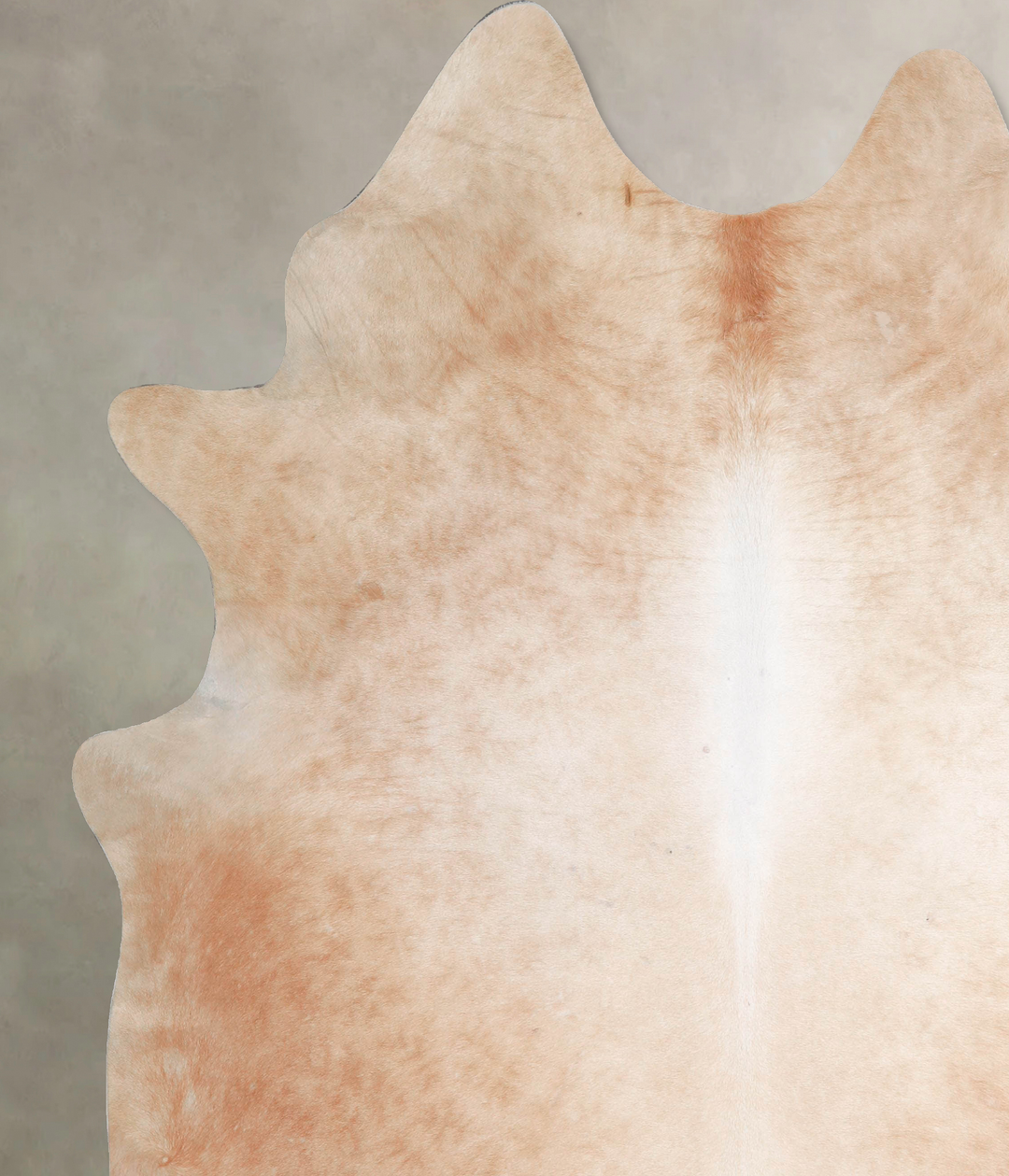 Beige XX-Large Brazilian Cowhide Rug 8'1"H x 7'0"W #A47253 by Hudson H