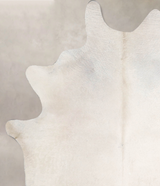 Ivory with Beige X-Large Brazilian Cowhide Rug 7'3"H x 6'1"W #A47257 by Hudson Hides