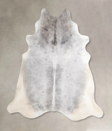 Medium Grey XX-Large Brazilian Cowhide Rug 7'6"H x 7'0"W #A47265 by Hudson Hides