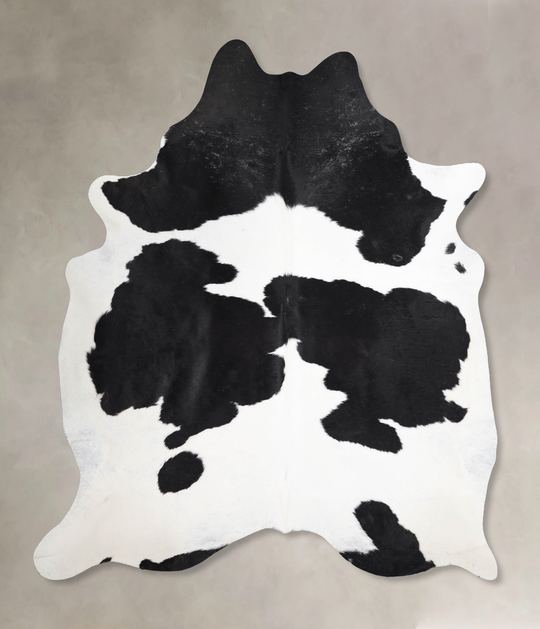 Black and White XX-Large Brazilian Cowhide Rug 7'9"H x 7'0"W #A47266 by Hudson Hides