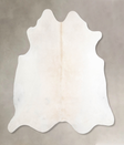 Ivory with Beige X-Large Brazilian Cowhide Rug 6'2"H x 6'6"W #A47273 by Hudson Hides