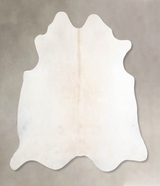 Ivory with Beige X-Large Brazilian Cowhide Rug 6'2"H x 6'6"W #A47273 by Hudson Hides